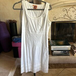Tory Burch Scoop Neck Dress in White Size 6